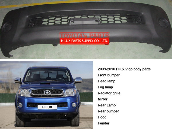 52119-0K974,Toyota Hilux Vigo 2008 Front Bumper 52119-0K972,52119-0K350
